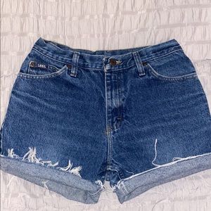LEE high rise jean shorts